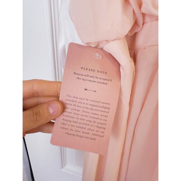 NWT BHLDN Anthropologie Blush Pink Halter Gown Dress XS Bridesmaid Wedding Event - Picture 5 of 10
